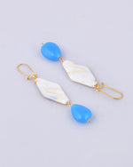 Thumbnail for VOJ Women Sky Blue And White Beads Necklace And Earrings Set - Distacart