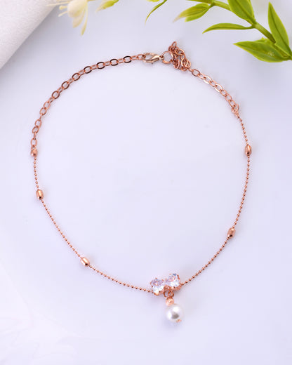 VOJ Women Dimond Gold Plated Anklets - Distacart