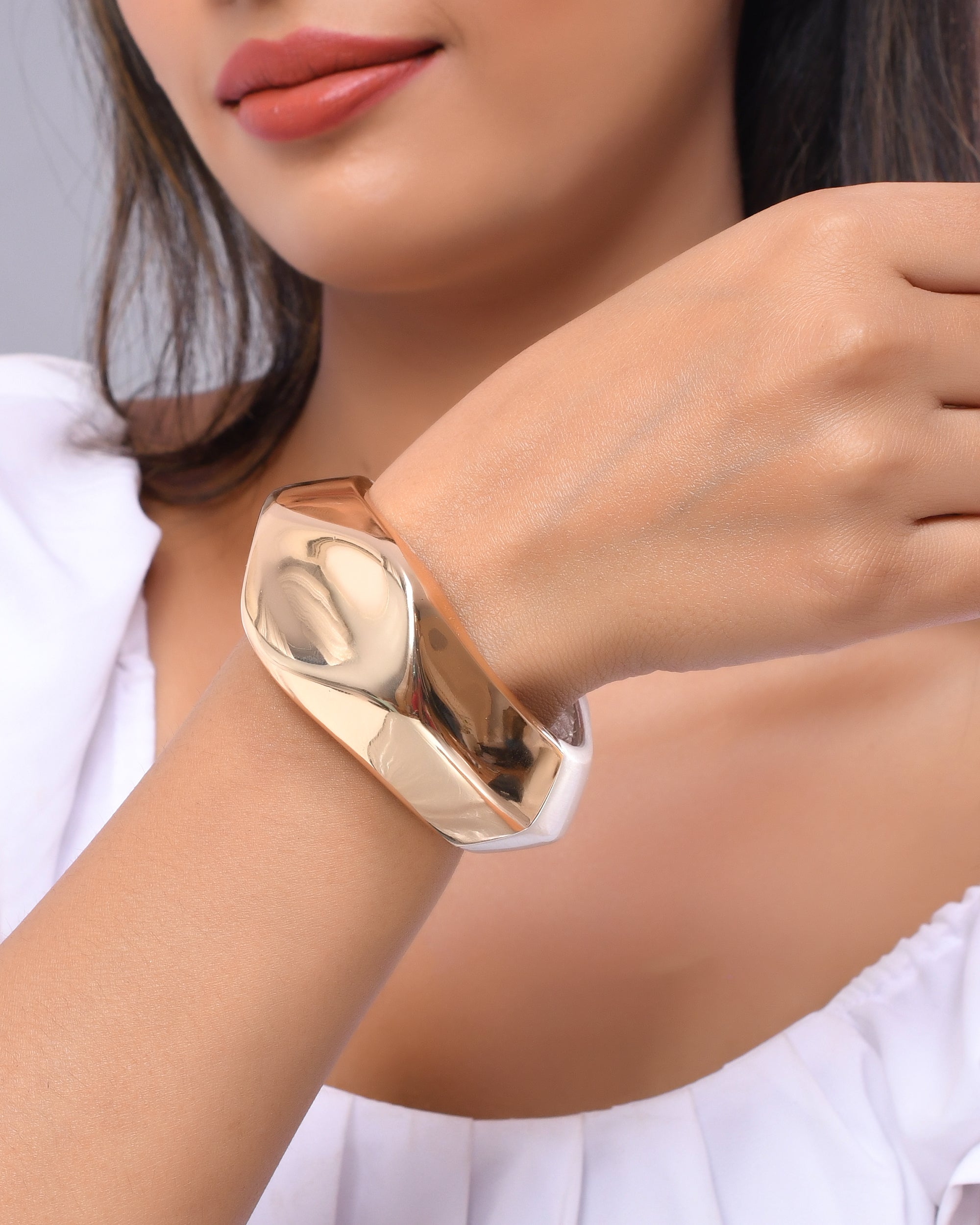 VOJ Women Stainless Steel Gold And Silver Plated Bracelet - Distacart