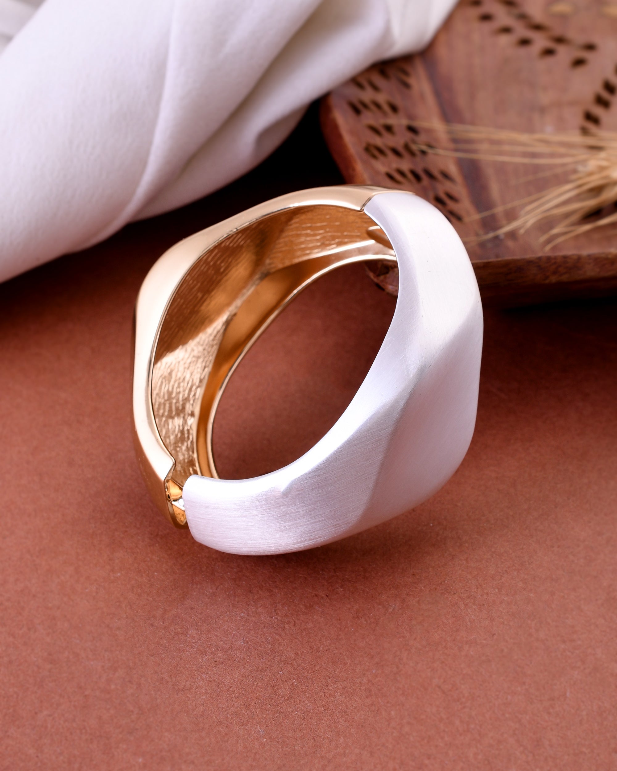 VOJ Women Stainless Steel Gold And Silver Plated Bracelet - Distacart