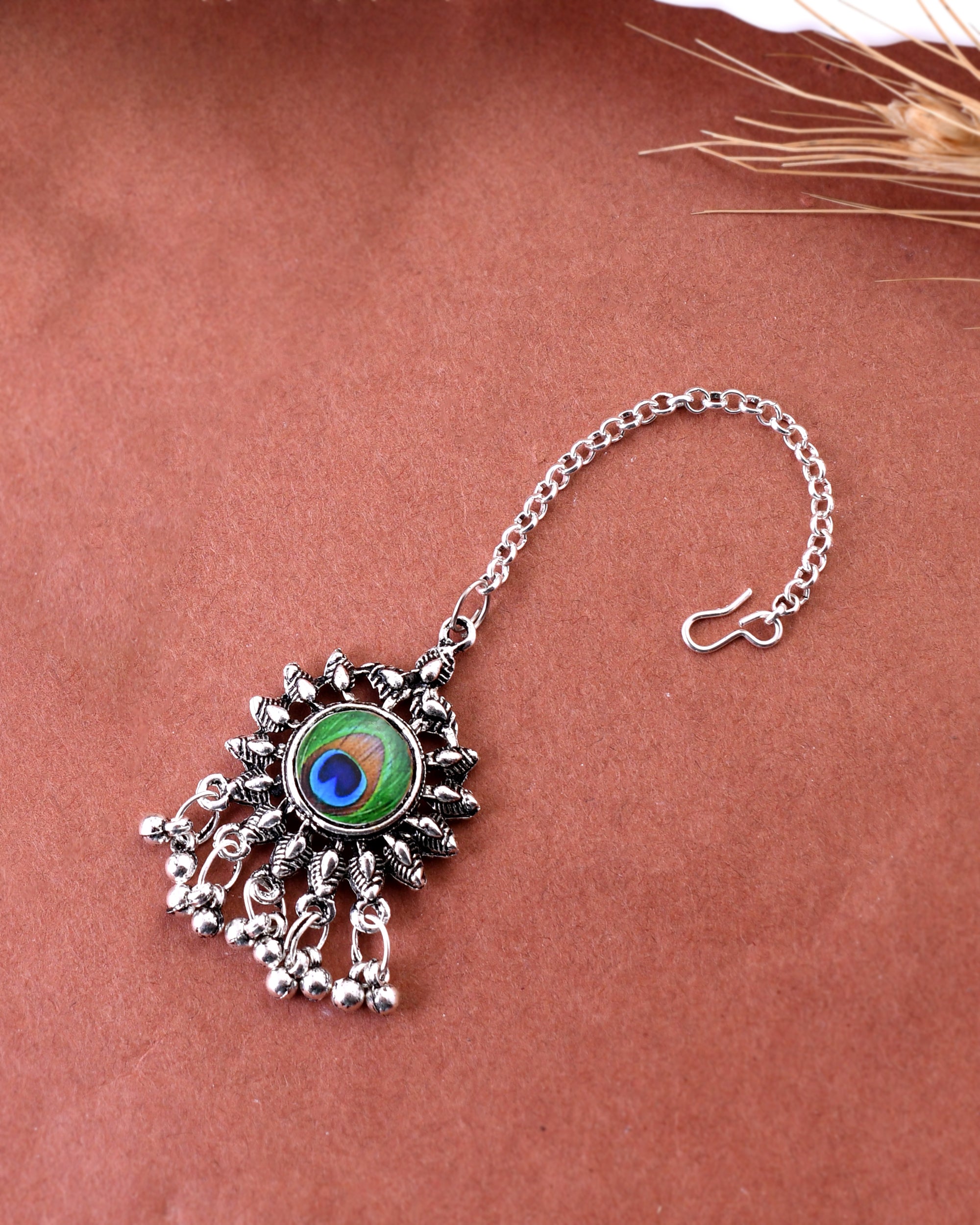 VOJ Women Silver Plated Maang Tikka - Distacart