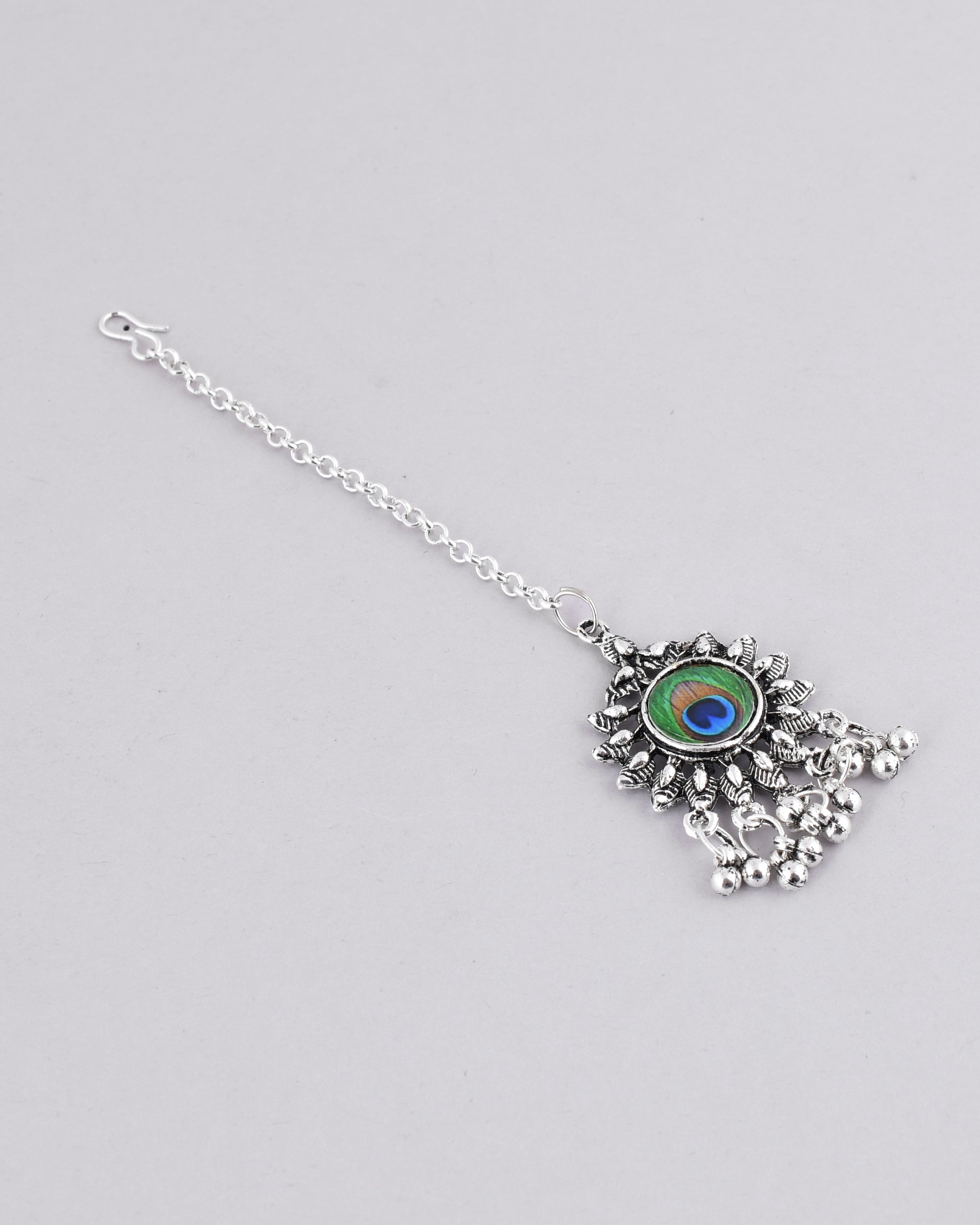 VOJ Women Silver Plated Maang Tikka - Distacart