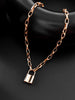 VOJ Mens Gold Plated Lock Chain - Distacart