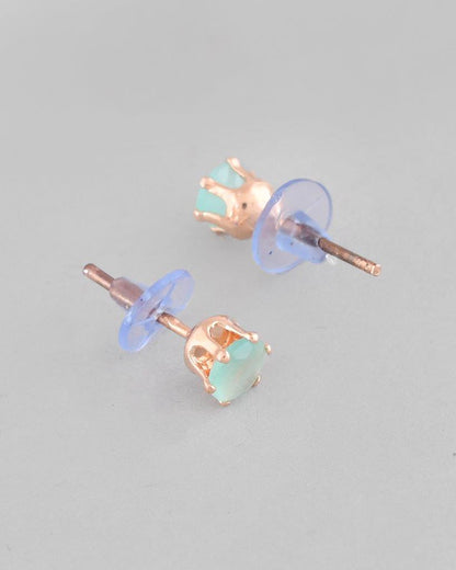 VOJ Rose Gold Plated AD-Studded Necklace & Earrings - Distacart