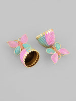 Thumbnail for VOJ Multi Color Butterfly Contemporary Jhumka Earrings - Distacart