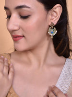 Thumbnail for VOJ Gold Plated Peacock Contemporay Jhumka Earrings - Distacart