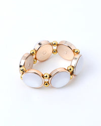 Thumbnail for VOJ Gold Plated With White Stone Studded Wraparound Bracelet - Distacart