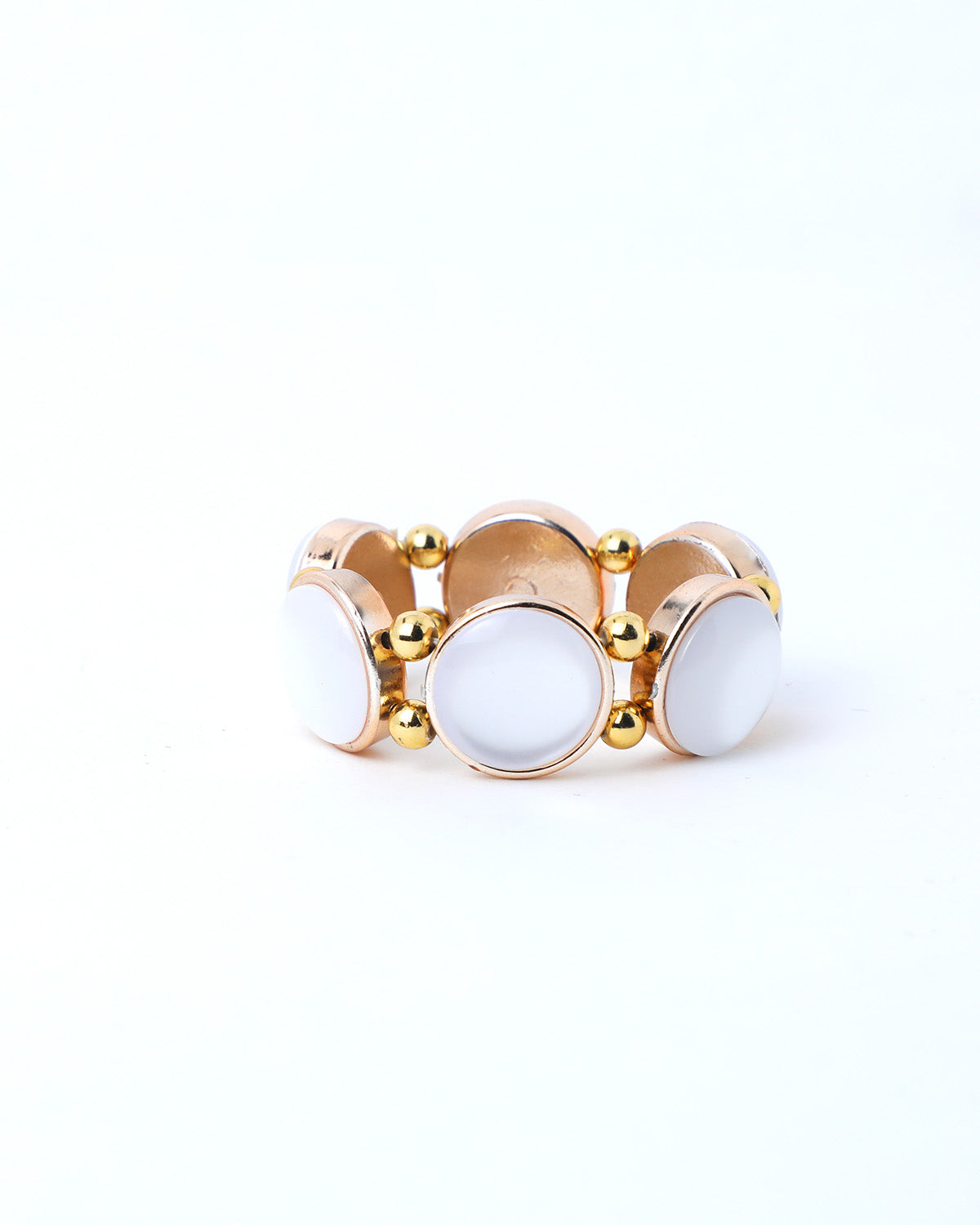 VOJ Gold Plated With White Stone Studded Wraparound Bracelet - Distacart