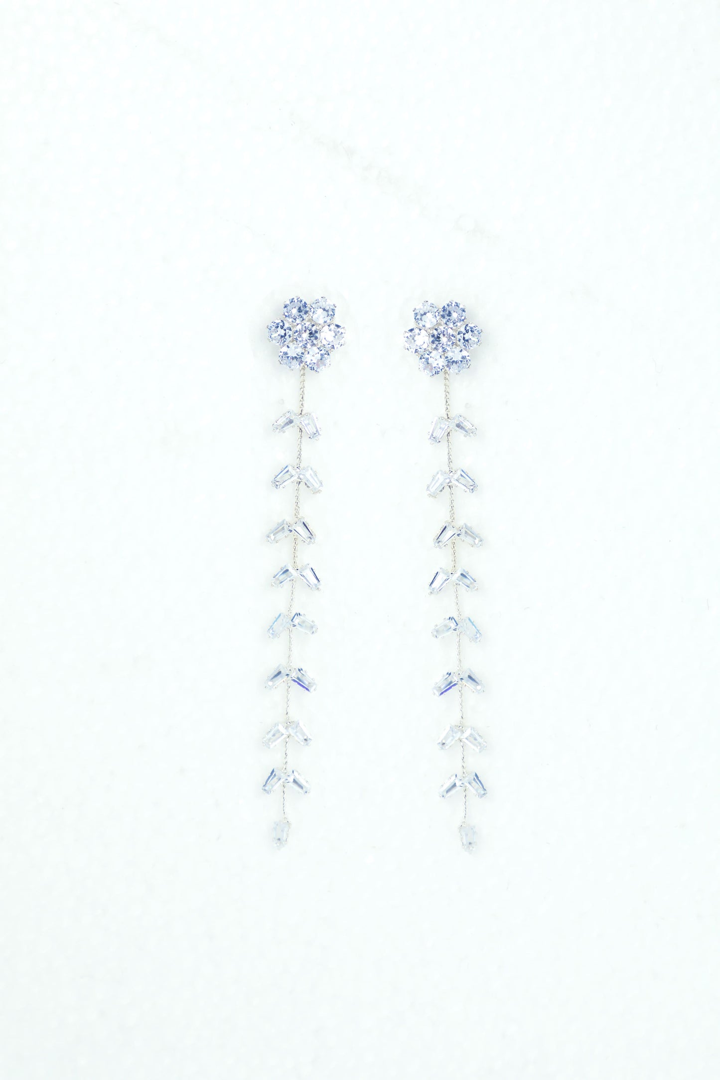 VOJ Silver Plated Stone Studded Drop Earrings - Distacart