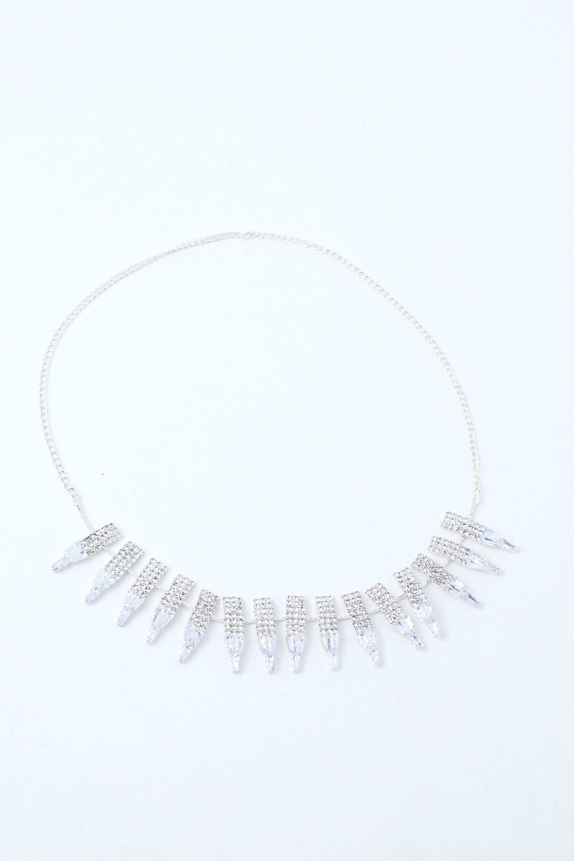 VOJ Silver Plated Stone Studded Necklace And Earring Set - Distacart