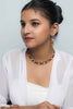 VOJ Gold Plated Multi Colored Stone Studded Choker Necklace And Earring Set - Distacart