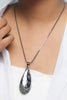 VOJ Black Stone Studded Pandent Necklace - Distacart