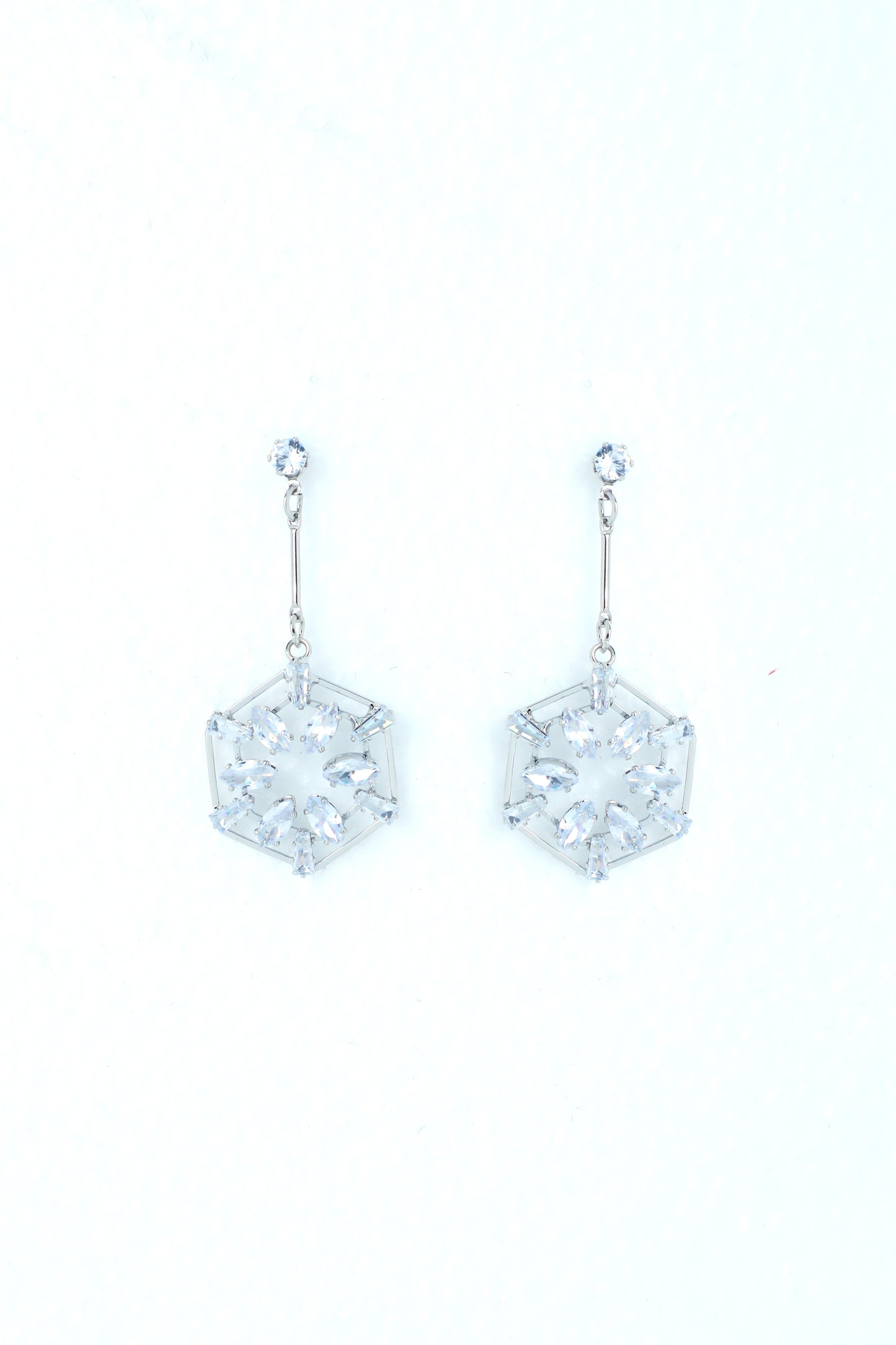 VOJ Silver Plated Stone Studded Circluar Earrings - Distacart