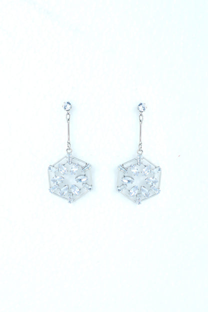 VOJ Silver Plated Stone Studded Circluar Earrings - Distacart