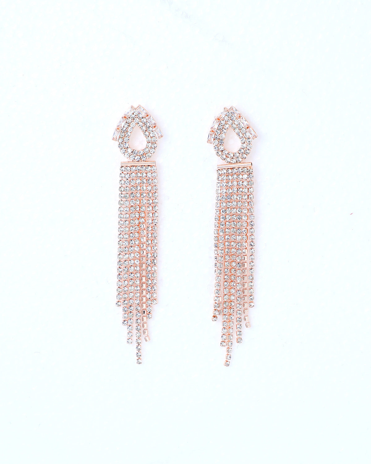 VOJ Gold Plated Stone Studded Drop Earrings - Distacart