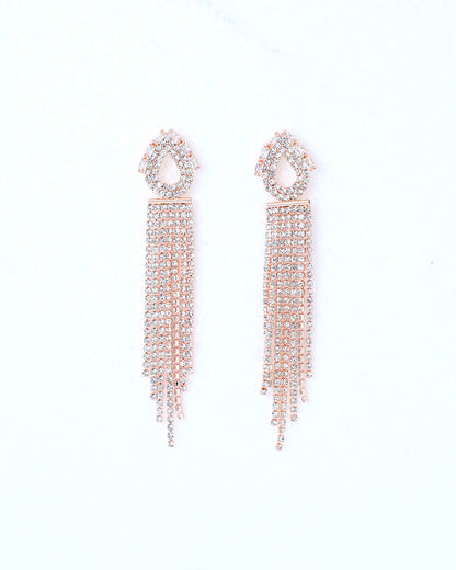 VOJ Gold Plated Stone Studded Drop Earrings - Distacart
