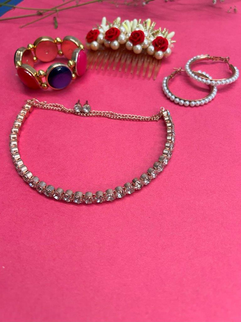 VOJ Valantine Gift Set of Gold Plated Jewellery - Distacart