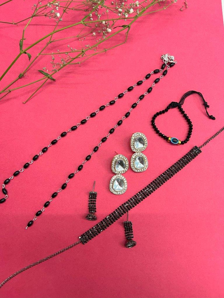 VOJ Valantine Gift Set of Rhodium Plated Jewellery - Distacart