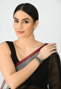 Thumbnail for Mominos Fashion Kamal Johar Oxidised Silver Bangles Set