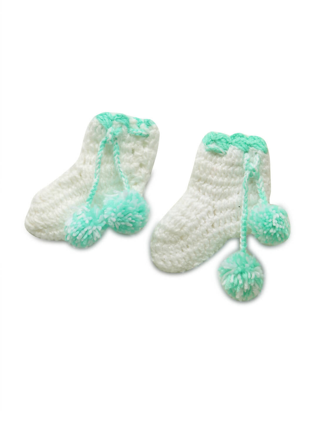 ChutPut Hand knitted Crochet Baby Wool Dress - Green - Distacart