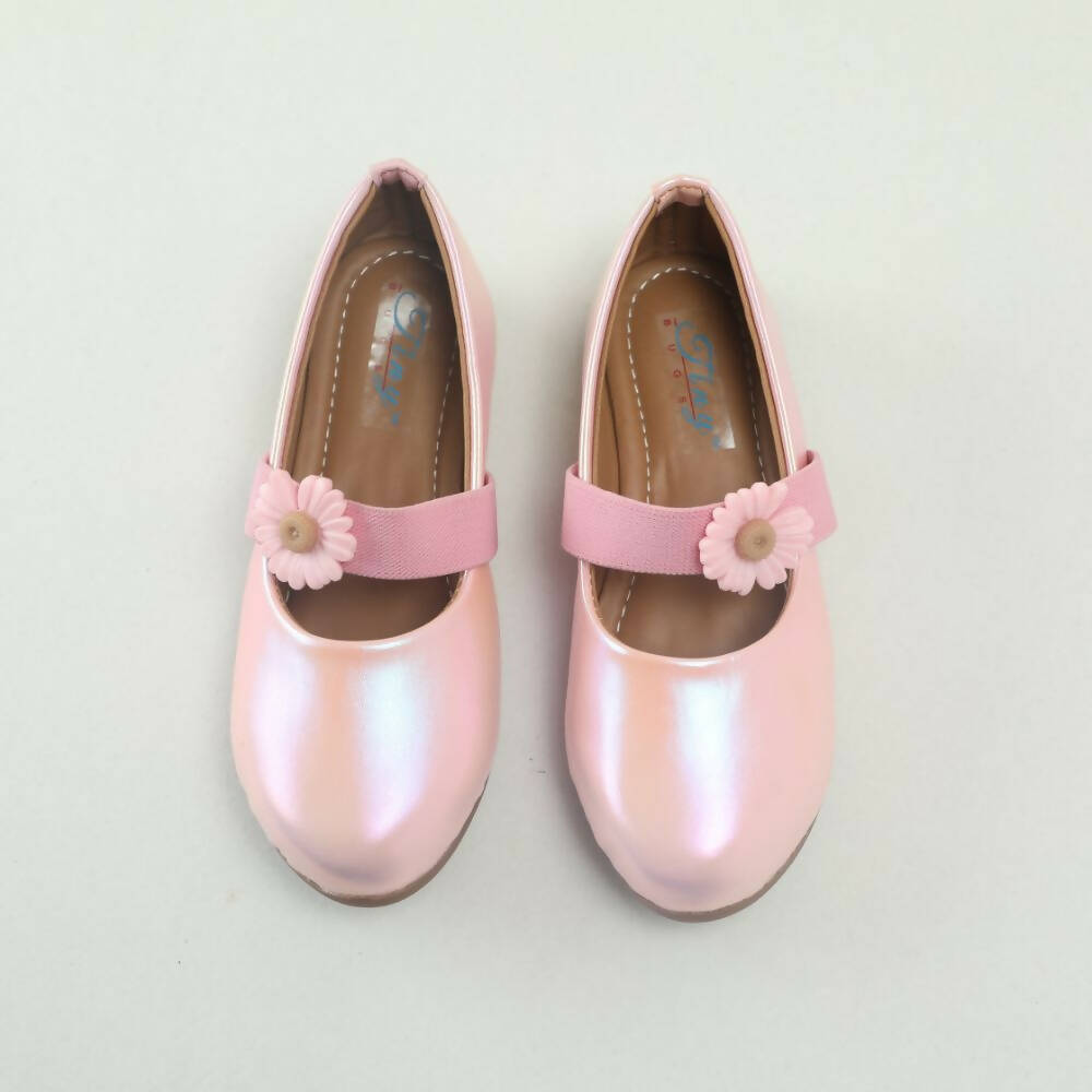 Tiny Bugs Girls Flower Embellished Ballerinas - Pink - Distacart