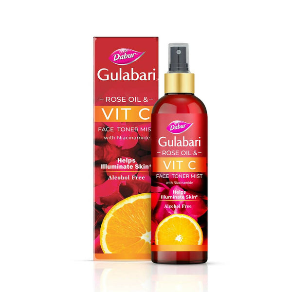 Dabur Gulabari Rose Oil & Vitamin C Face Toner Mist & Rose Water - Distacart