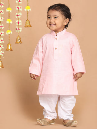 Vastramay Classic Solid Kurta In Cotton Fabric With White Pyjama for Boys - Distacart