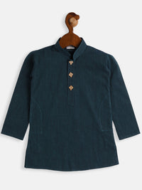 Thumbnail for Vastramay Pure South Handloom Cotton Kurta Pyjama With Kite Shape Buttons for Boys - Distacart