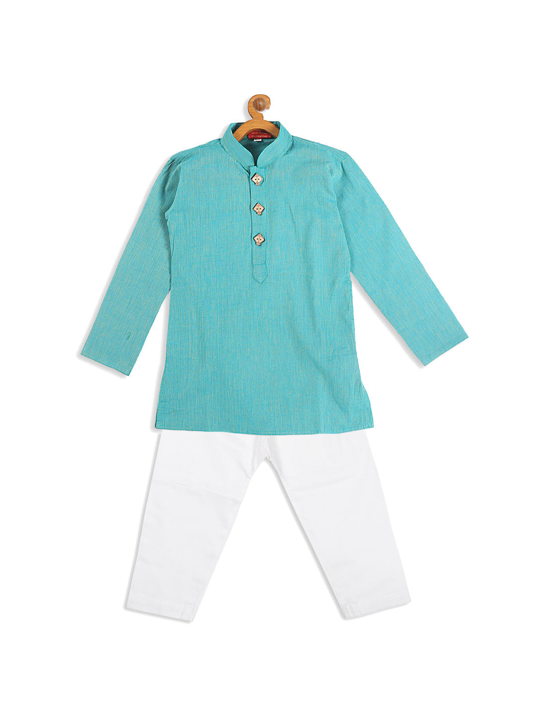 Vastramay Pure South Handloom Cotton Kurta Pyjama With Kite Shape Buttons for Boys - Distacart