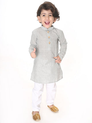 Vastramay Pure South Handloom Cotton Kurta Pyjama With Kite Shape Buttons for Boys - Distacart