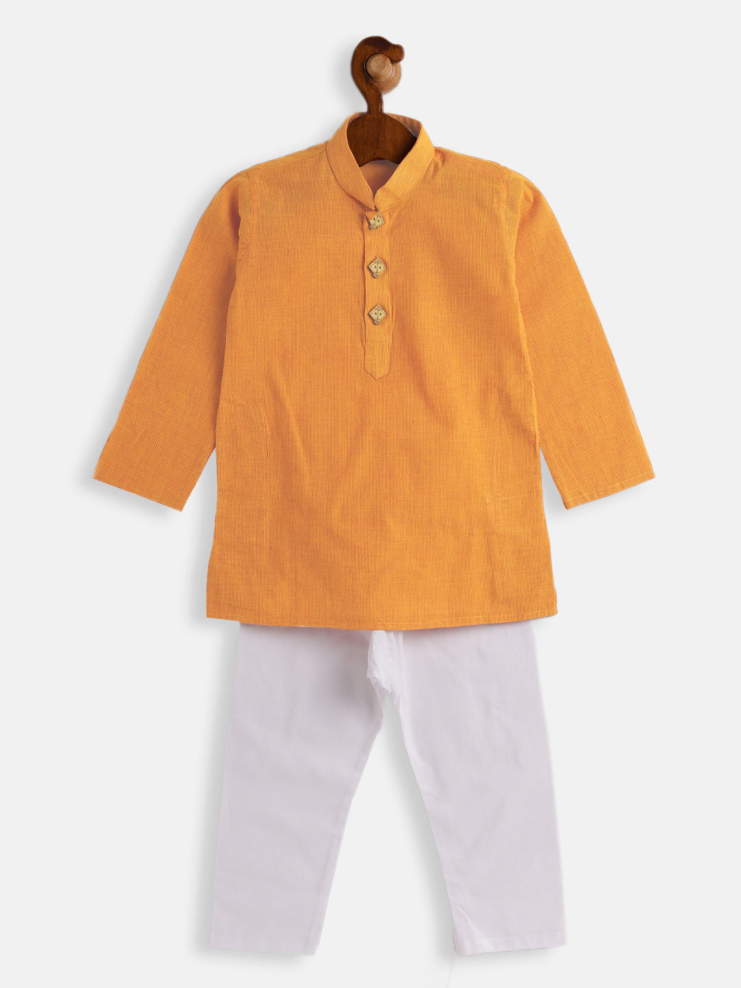 Vastramay Pure South Handloom Cotton Kurta Pyjama With Kite Shape Buttons for Boys - Distacart