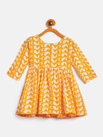 Thumbnail for Vastramay Pure Cotton Lukhnowi Chikankari Anarkali Kurta With Cotton Hosiery Leggings For Girls - Distacart