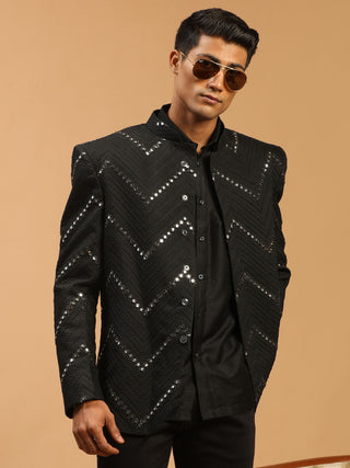 Shrestha By Vastramay Men's Black Viscose Ethnic Combo Set - Distacart