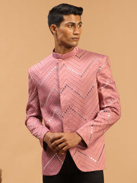 Thumbnail for Shrestha By Vastramay Men's Onion Pink Viscose Jodhpuri - Distacart