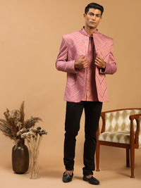 Thumbnail for Shrestha By Vastramay Men's Onion Pink Viscose Ethnic Combo Set - Distacart