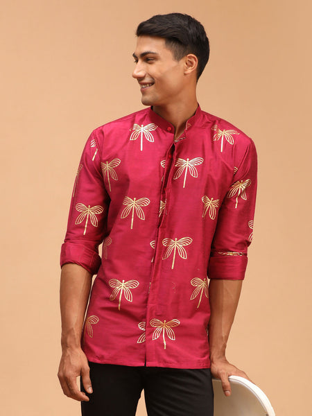 Vastramay Men's Falsa Viscose Ethnic Shirt - Distacart
