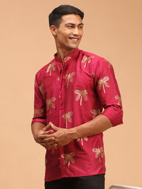 Thumbnail for Vastramay Men's Falsa Viscose Ethnic Shirt - Distacart