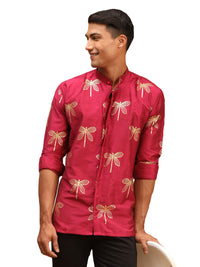 Thumbnail for Vastramay Men's Falsa Viscose Ethnic Shirt - Distacart