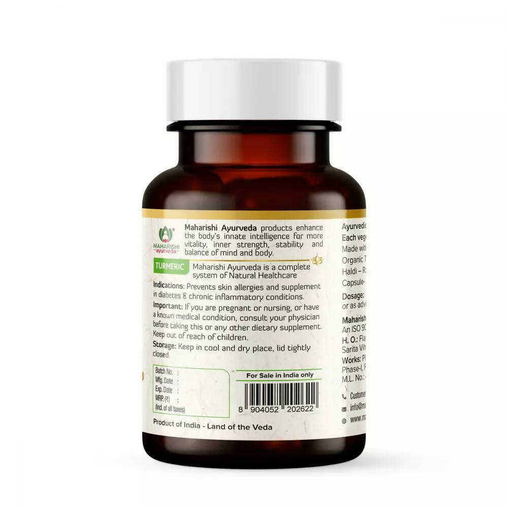 Maharishi Ayurveda Organic Turmeric Capsules - Distacart