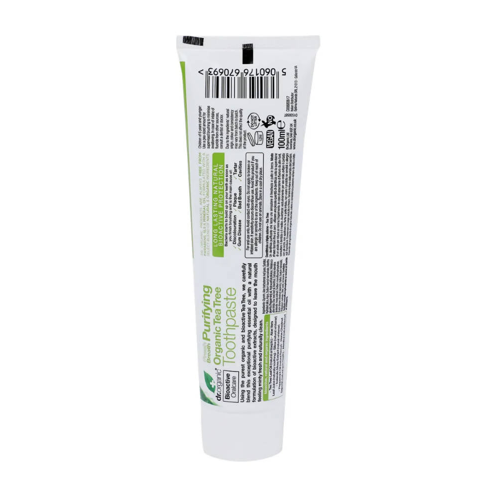 Dr.Organic Tea Tree Purifying Toothpaste - Distacart