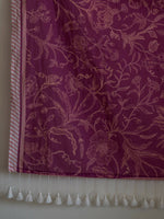 Thumbnail for Suta Magenta Floral Pure Cotton Saree - Distacart
