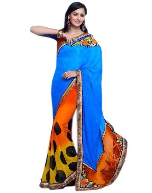 Vamika Multicoloured Embroidery Saree