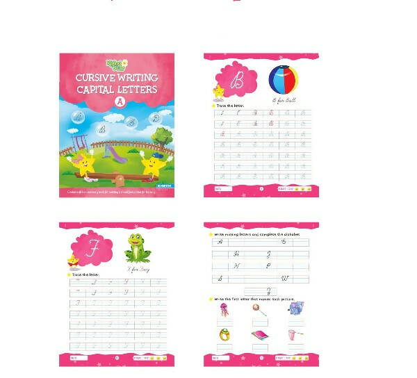 Rising Star Cursive Alphabet Capital & Small Letter Writing Practice Books Set For Kids| Set of 3| Ages 3-7 Years - Distacart