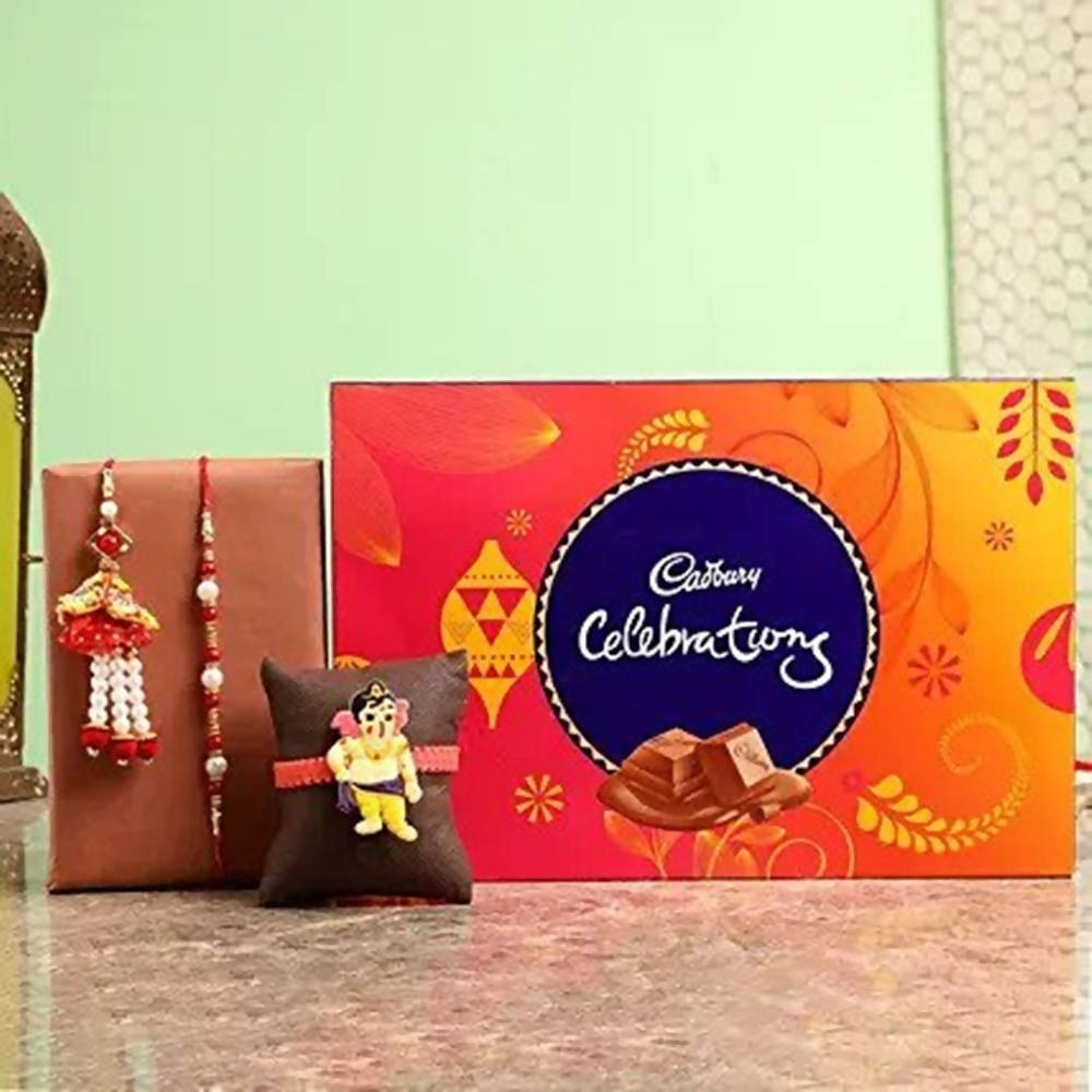 Family Rakhi Set With Celebrations Box