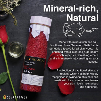 Soulflower Aromatherapy Essential Oil Ocean Blue Bath Salt Natural