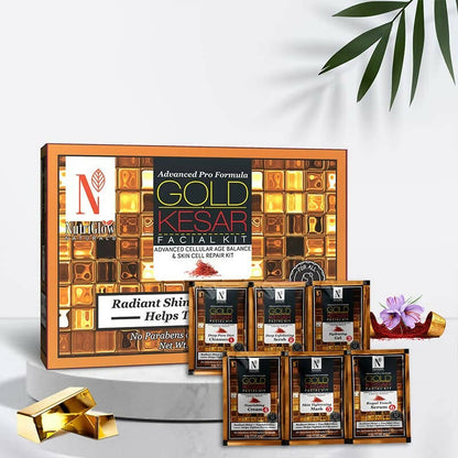 NutriGlow NATURAL'S Advanced Pro Formula Gold Kesar Facial Kit - Distacart
