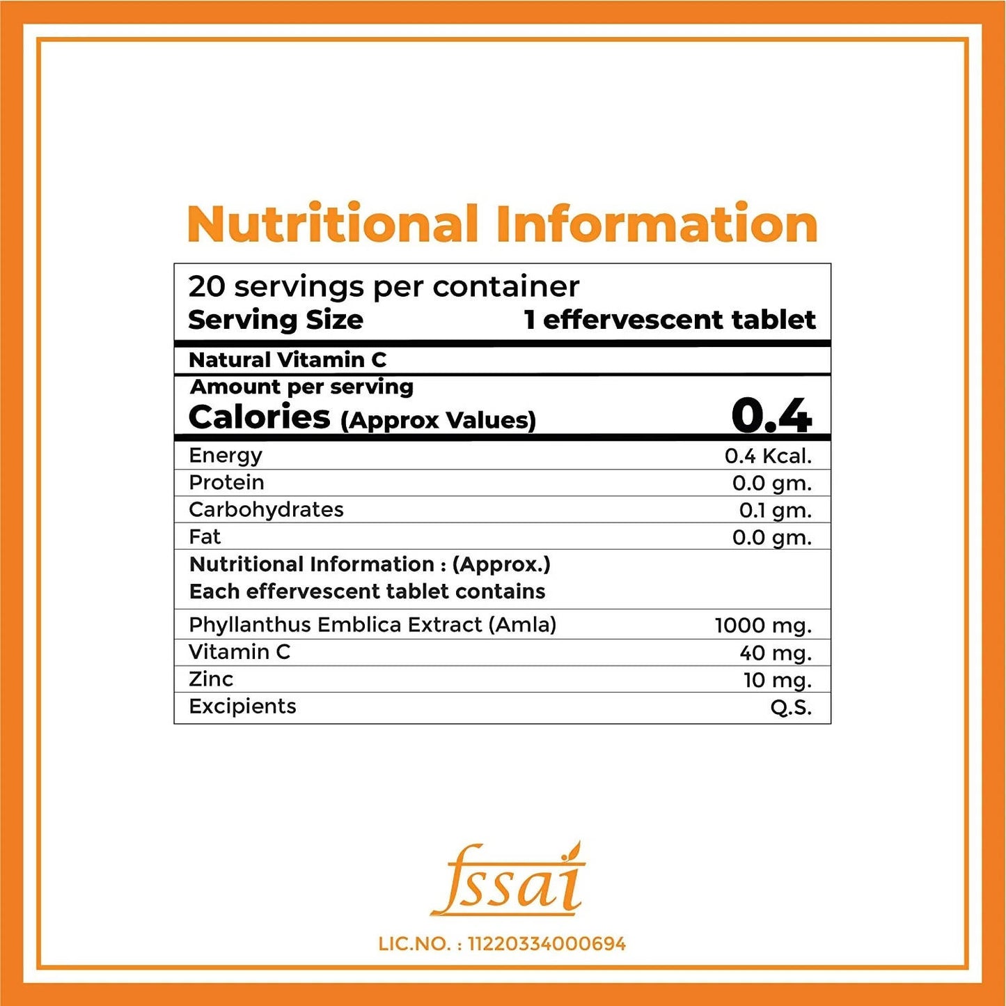 Boldfit Natural Vitamin C 1000mg Effervescent Tablets (Orange Flavor) - Distacart