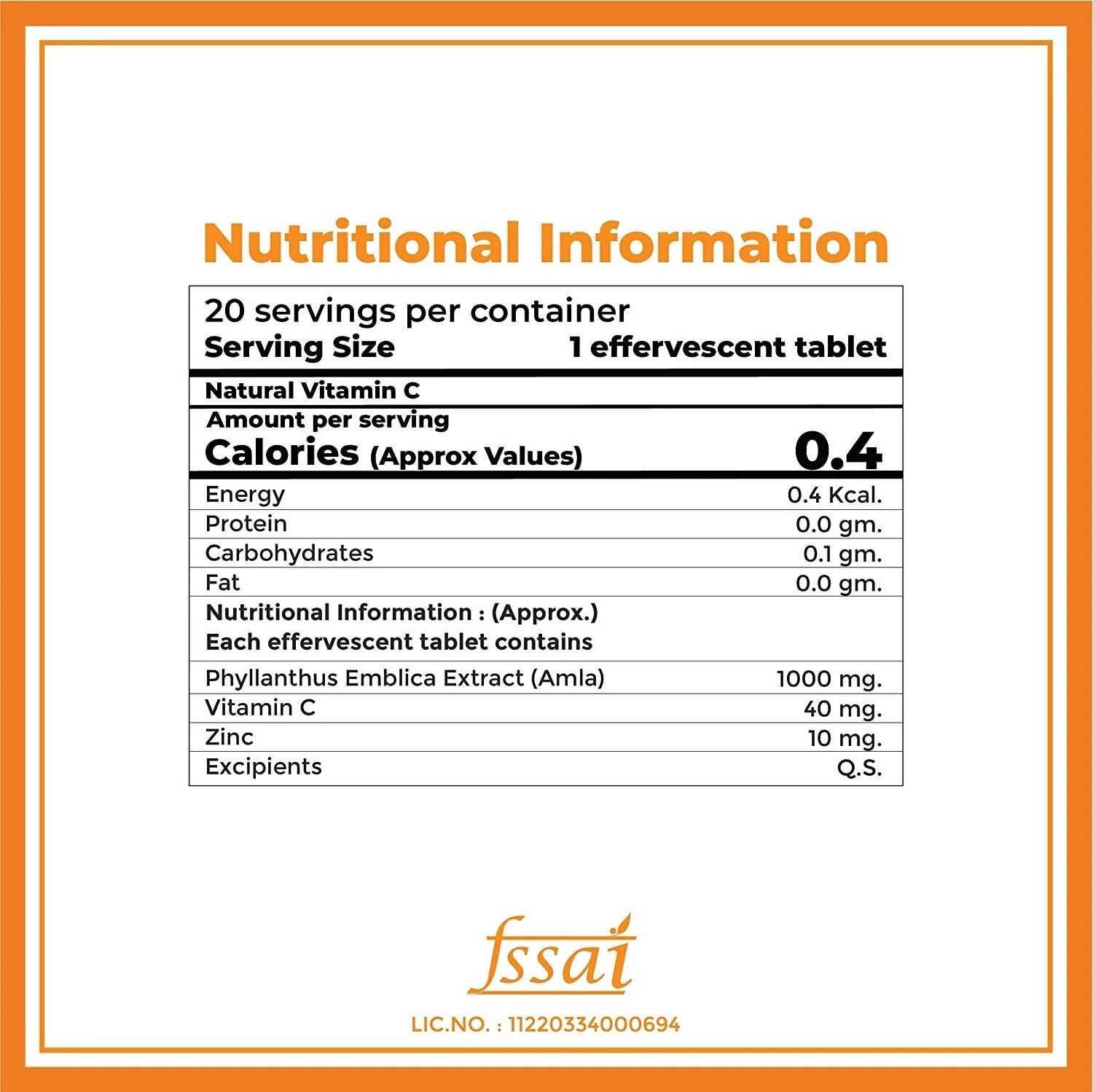 Boldfit Natural Vitamin C 1000mg Effervescent Tablets (Orange Flavor) - Distacart