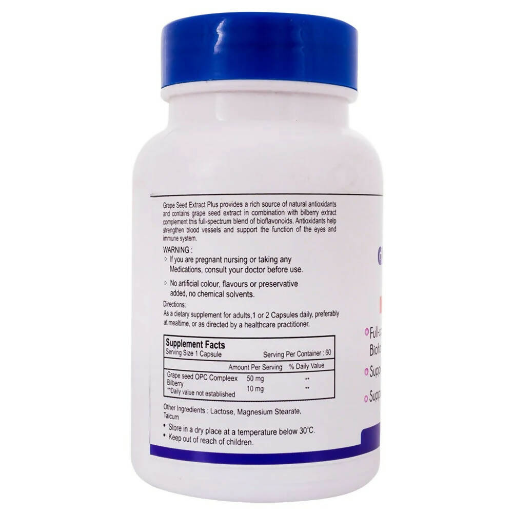 Healthvit Grape Seed And Bilberry Capsules - Distacart