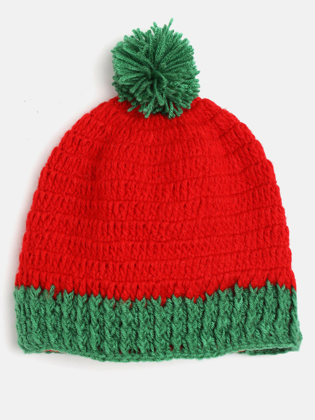 Chutput Kids Woollen Hand Knitted Full Sleeves Snowman Detail Sweater With Cap - Red - Distacart
